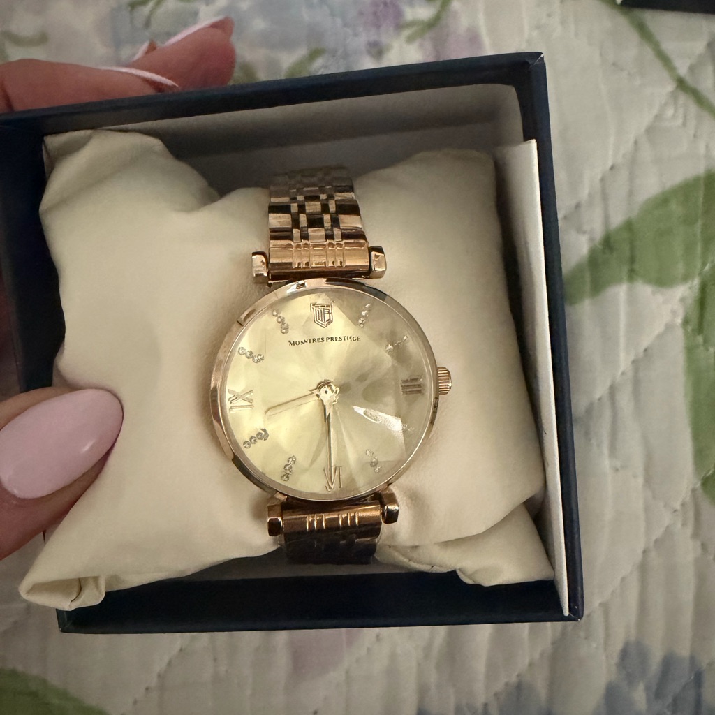 Invicta Montres Prestige Gold Watch With Mother Of Pearl Dial
